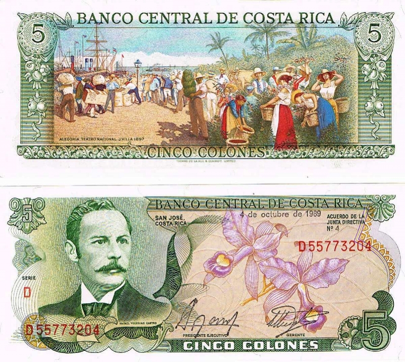 Tờ Tiền Costa Rica Mua May Bán Đắt