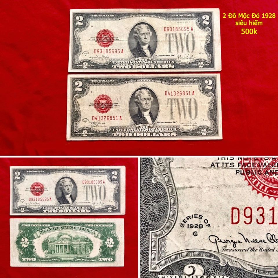 Tiền 2 USD 1928