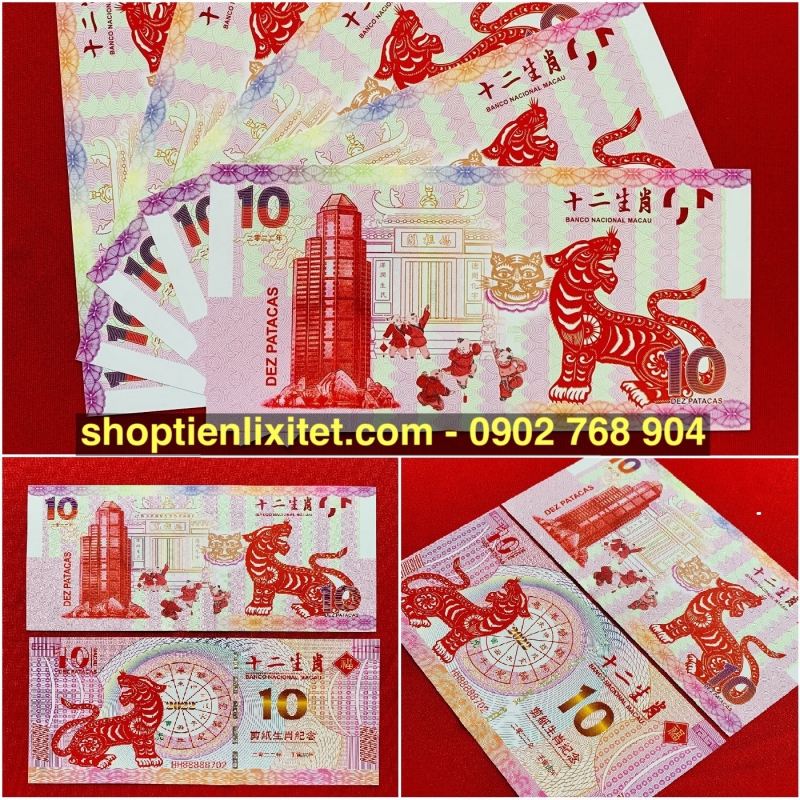 Combo 10 Tờ Tiền Con Hổ macao 10